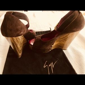GIUSEPPE ZANOTTI BROWN WEDGES